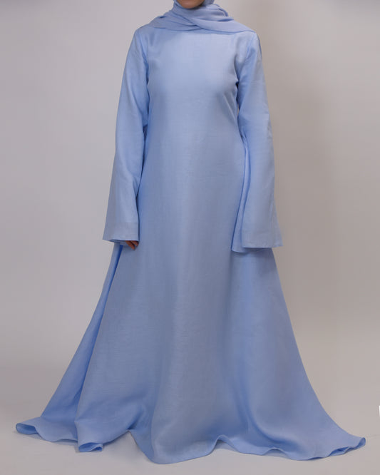 Baby Blue Linen Dress