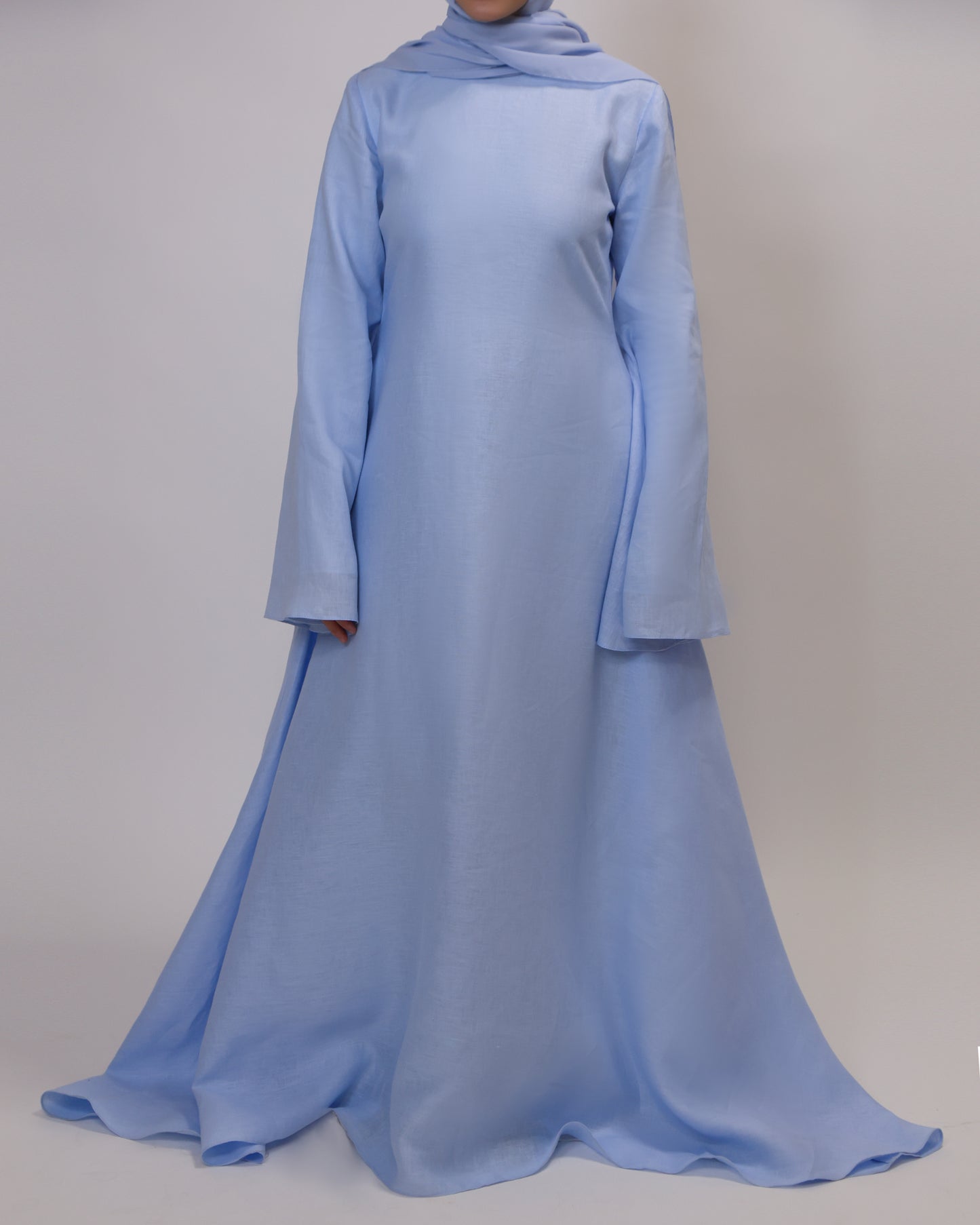 Baby Blue Linen Dress