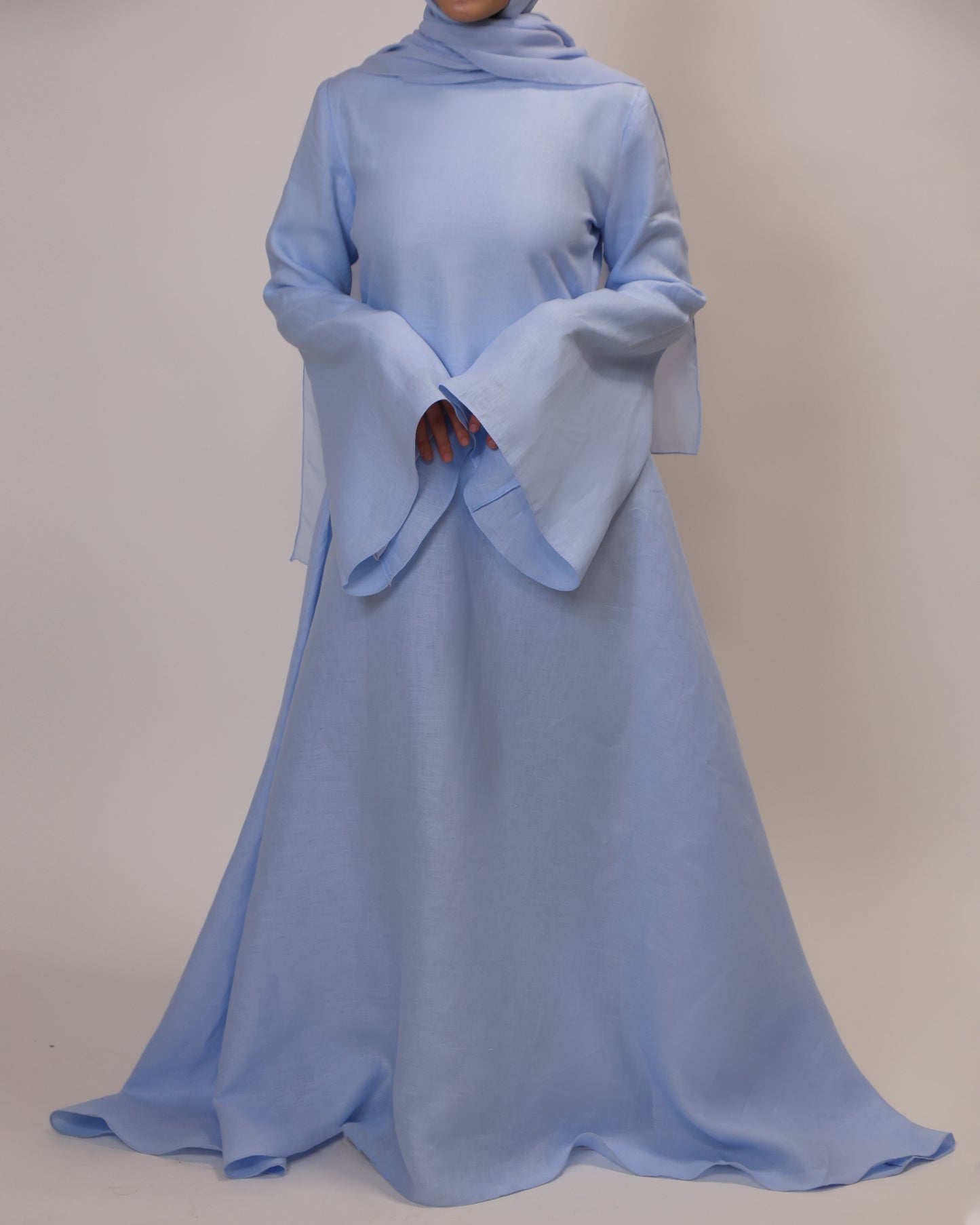 Baby Blue Linen Dress
